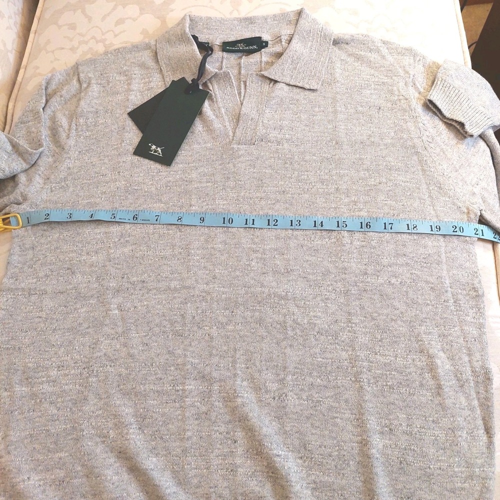 Rodd & Gunn Mens Fortrose Knit L/S Johnny Collar Lite Sweater Stone Marle S NEW! - Picture 7 of 12